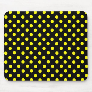 Gult Spot Polka Dot Mousepad Musmatta