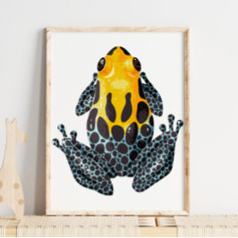Gult Spoted Frog Digital Print | Utskrift av vägg Poster