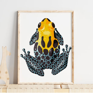 Gult Spoted Frog Digital Print Utskrift av vägg Poster