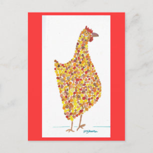Gult Spoted Hen-vykort Vykort