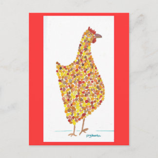 Gult Spoted Hen-vykort Vykort