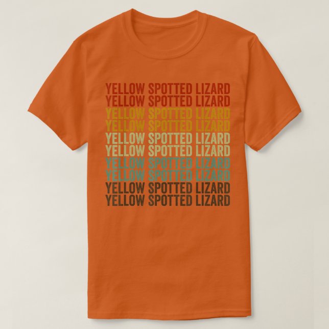 Gult Spoted Lizard Retro T Shirt (Design framsida)