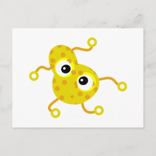 Gult Spotty Germ Vykort