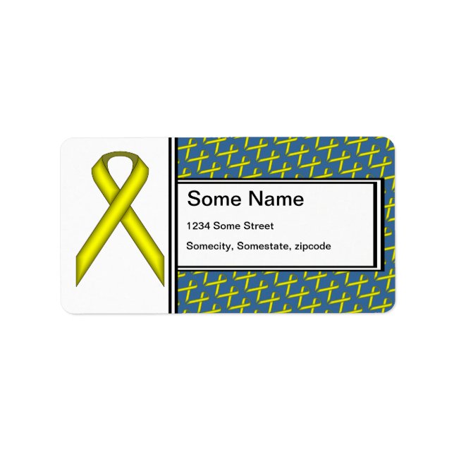 Gult Standard Ribbon av Kenneth Yoncich Adressetikett (Framsidan)