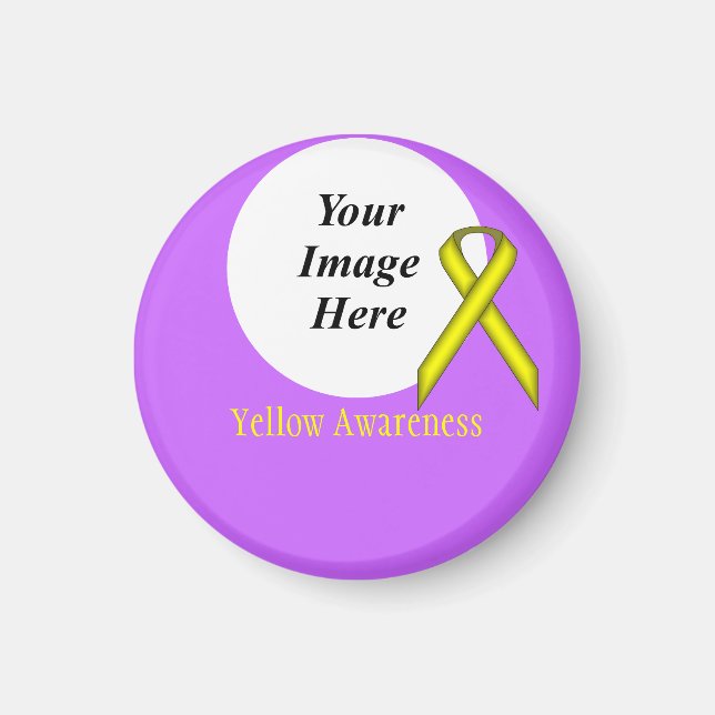Gult Standard Ribbon av Kenneth Yoncich Magnet (Framsidan)