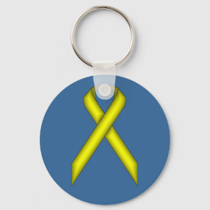 Gult Standard Ribbon av Kenneth Yoncich Nyckelring