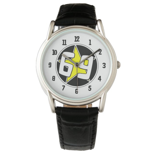 Gult Star 69 Armbandsur (Framsida)