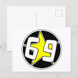 Gult Star 69 Helg Vykort