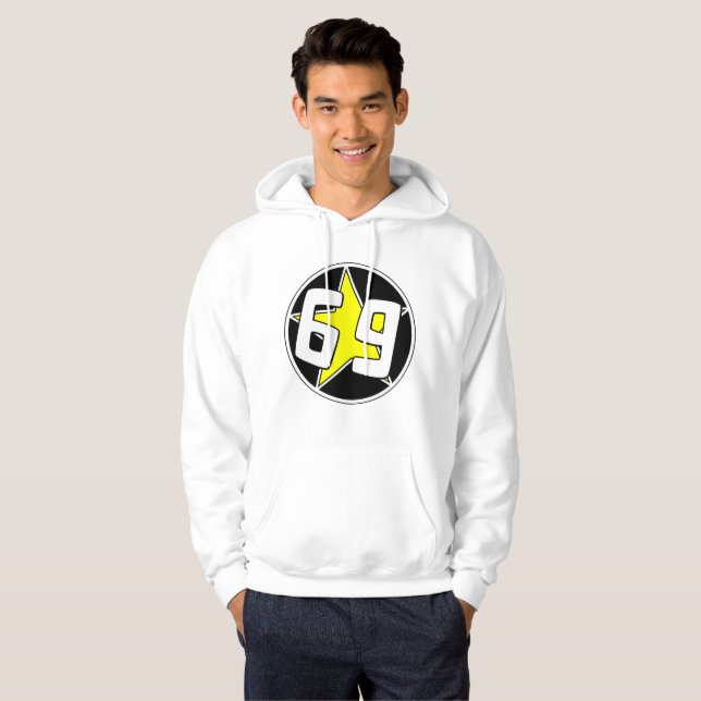 Gult Star 69 Hoodie (Hel framsida)