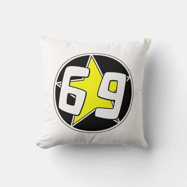 Gult Star 69 Kudde (Framsida)