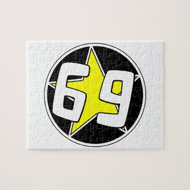 Gult Star 69 Pussel (Horisontell)