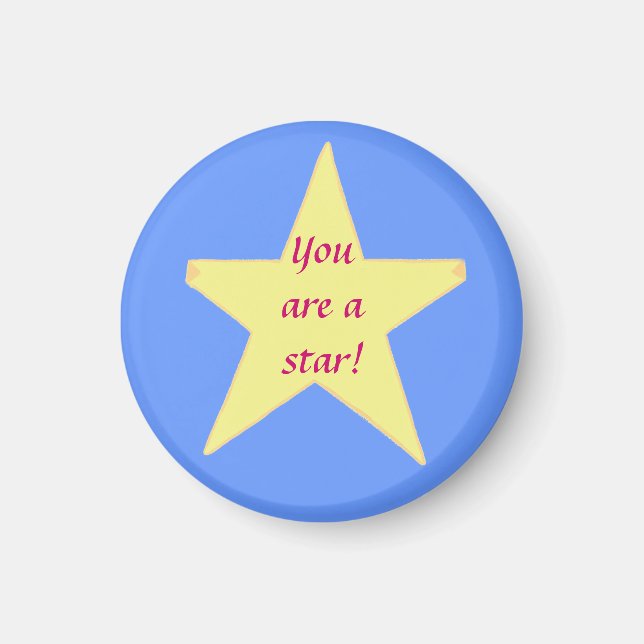 Gult Star, du är en stjärnmagnet Magnet (Framsidan)