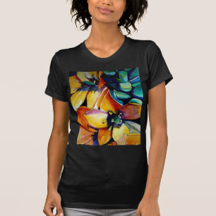 Gult Star of Bethlehem-blommans vattenfärgskonst T-shirt