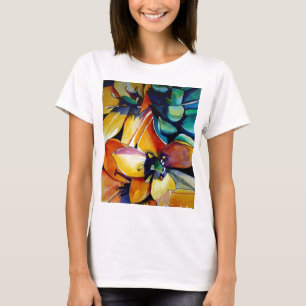 Gult Star of Bethlehem-blommans vattenfärgskonst T-shirt