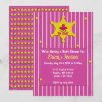 Gult Stars & Nappar Flicka Shower