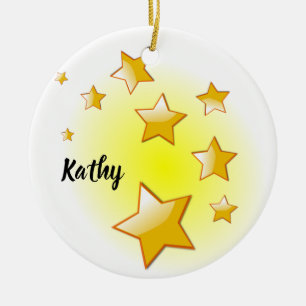 Gult Stars Ornament