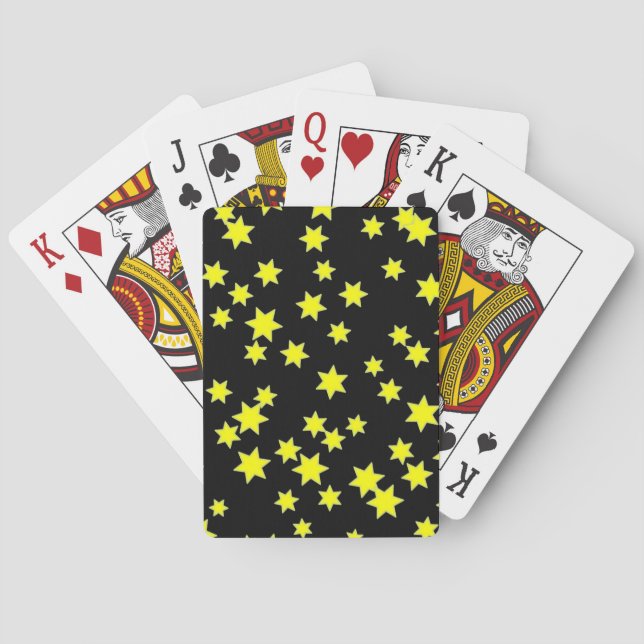 Gult Stars Spelkort (Baksidan)