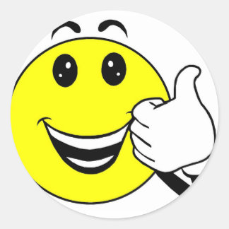 gult stiker runt klistermärke