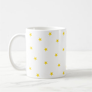 Gult stjärnor kaffemugg