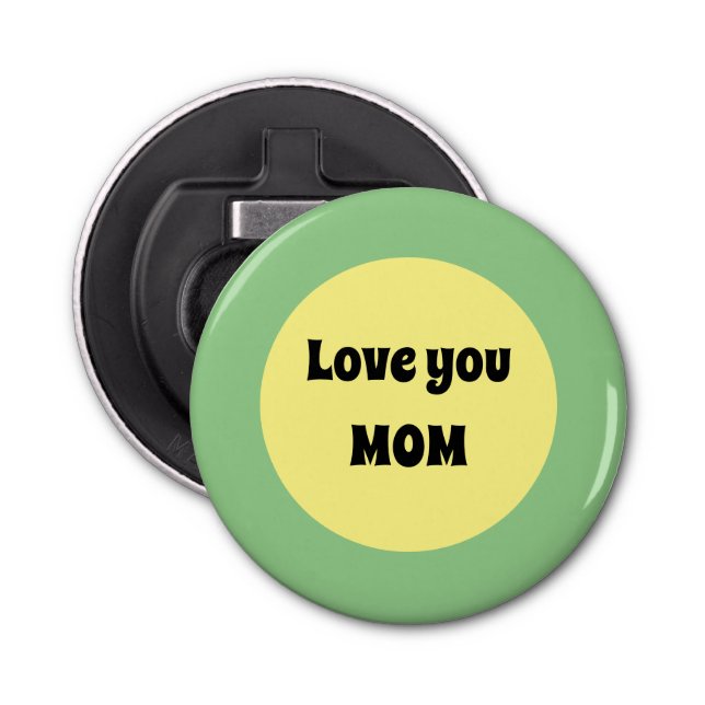 Gult - stor punkt flasköppnare (Framsidan)