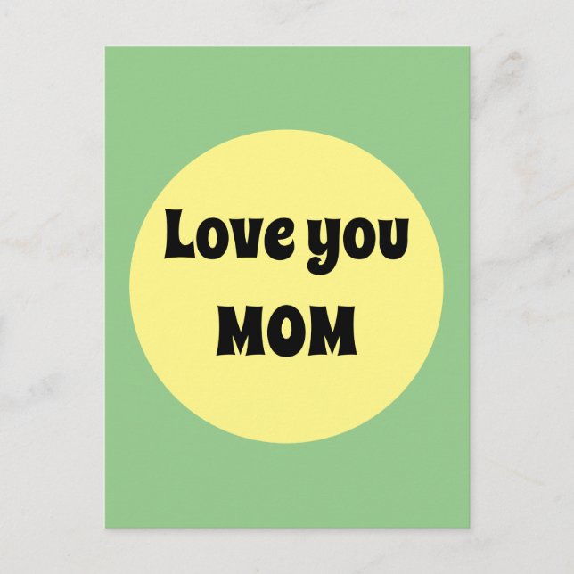 Gult - stor punkt vykort (Framsida)