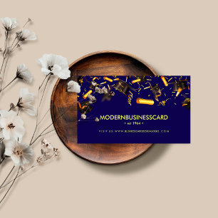 Gult Studentmössa Grown School Collage Visitkort