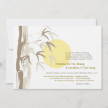 Gult Sunrise Bamboo Garden Zen Asian Bröllop