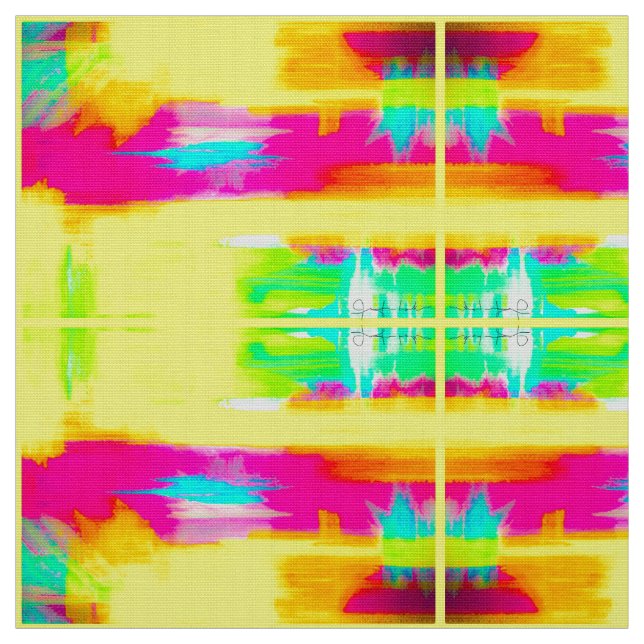 Gult Sunset Abstrakt Fabric Tyg (Provkarta)