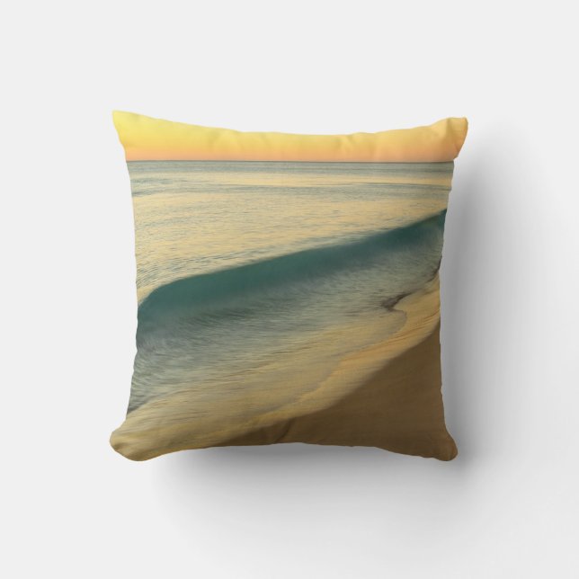Gult Sunset at Beach Acrylic Artwork | Kudde (Framsida)