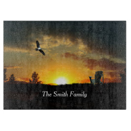 Gult Sunset Grassy Meadow Clearboard