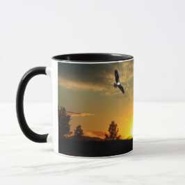 Gult Sunset Grassy Meadow Coffee Mugg