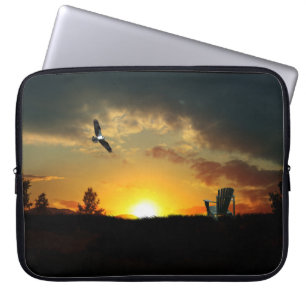 Gult Sunset Grassy Meadow Electronics Bag Laptop Fodral
