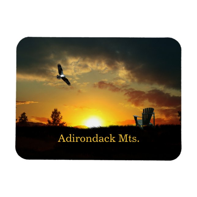 Gult Sunset Grassy Meadow Flexible Magnet (Horisontell)