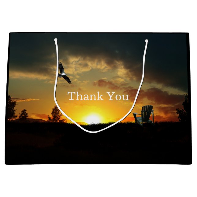 Gult Sunset Grassy Meadow Gift Bag (Framsidan)