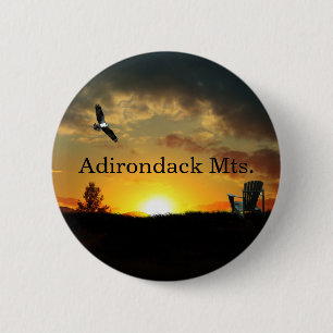 Gult Sunset Grassy Meadow Pin Button Knapp