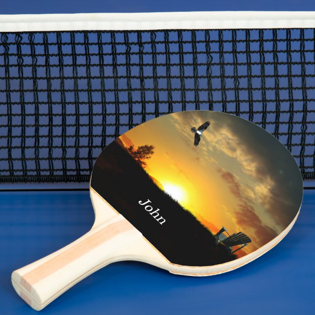 Gult Sunset Grassy Meadow Ping Pong Paddle Pingisracket (Insitu)