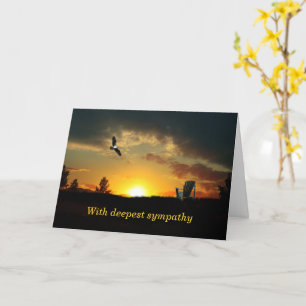 Gult Sunset Grassy Meadow Sympathy Card Kort