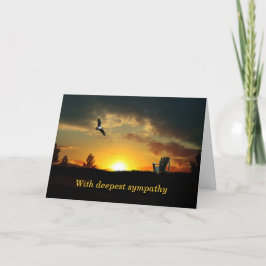 Gult Sunset Grassy Meadow Sympathy Card Kort