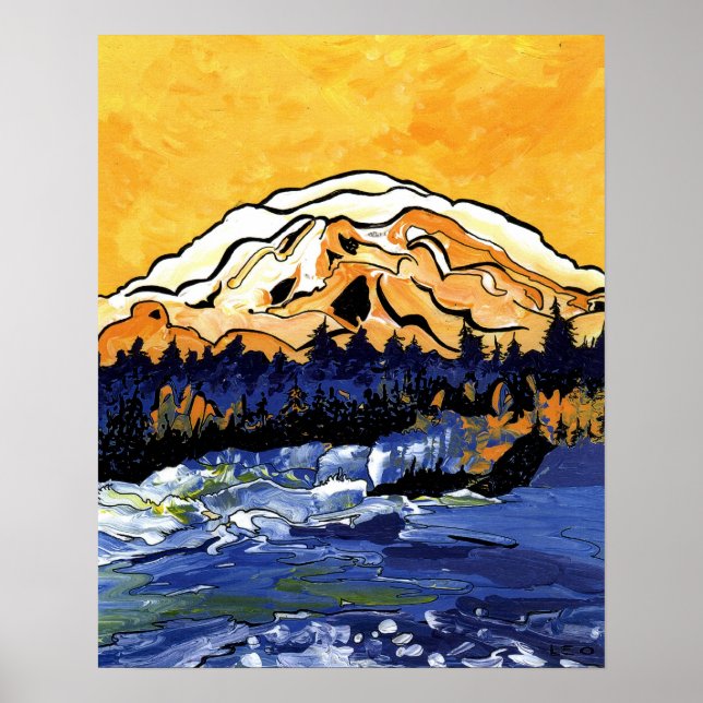 Gult Sunset Poster (Framsidan)