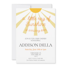 Gult Sunshine Baby Shower