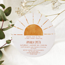 Gult Sunshine Boho Baby Shower