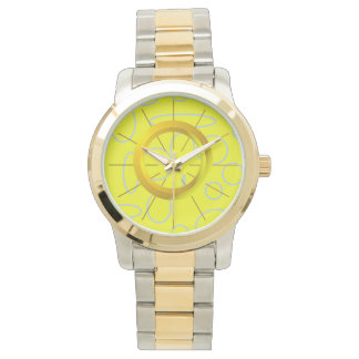 Gult Sunshine Circles Time Watch Armbandsur