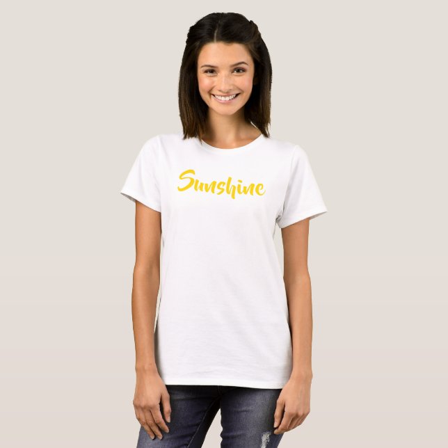 Gult Sunshine Shirts T Shirt (Hel framsida)