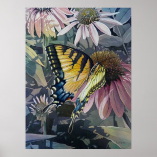 Gult Svärdsvansfjärilskonfekt Art 18x24 Poster