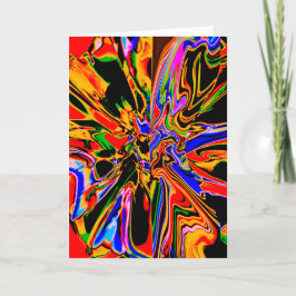 Gult, svart, blå Abstrakt Blå orange Blå design Kort