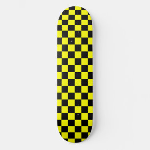 Gult, svart kontroll Mönster Mini Skateboard Bräda 18,5 Cm