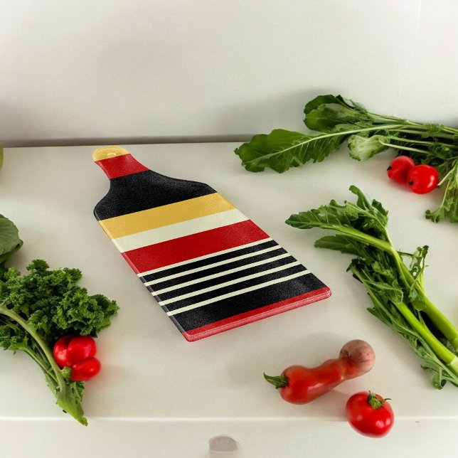 Gult, svart och röd Rand (Chopping Board)
