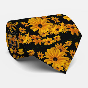 Gult Svart-synade Susan blommar den blom- tien Slips