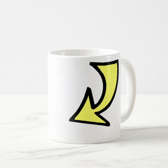 Gult Svartpil Mugg (Framsida höger)