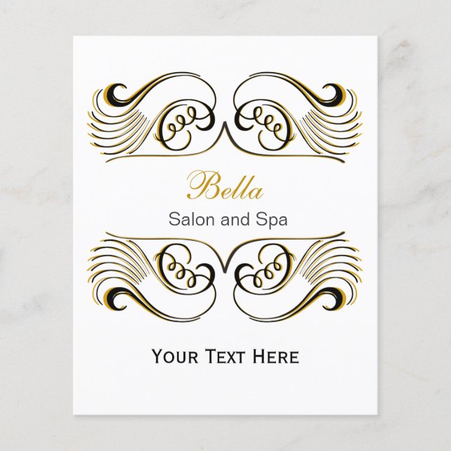 gult, svartvit Chic - affärsflyget Flygblad (Framsidan)